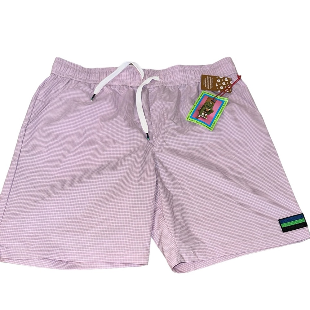 Houston White‎ men’s lavender drawstring shorts size large NWT